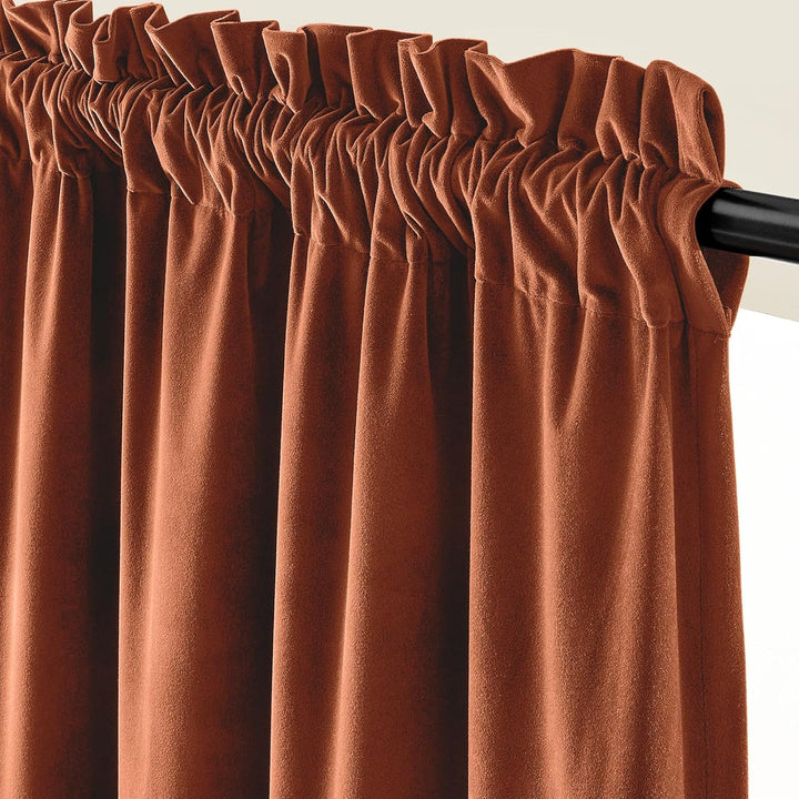 Lazzzy Samtvorhänge, wärmeisoliert, 213 cm, Raumverdunkelung, Fenstervorhänge, superweich, luxuriöse