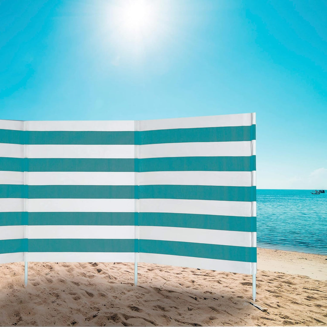 AKTIVE 62135 Windschutz aus Polyester, 480 x 82 cm, mit Stahlmast, einzeln