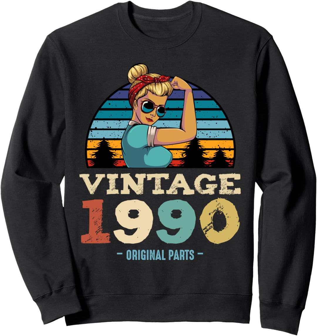 Vintage 1990 30. Geburtstag Party Feier Geschenk Idee Sweatshirt