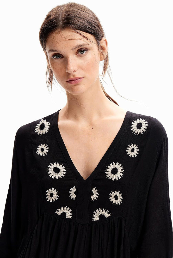 Desigual Damen Vest_Seneca Dress S Schwarz, S Schwarz