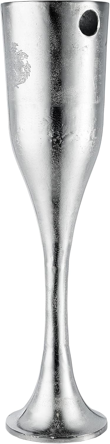 Champagnerkühler auf Standfuss, Weinkühler Sektkühler Flaschenkühler Getränkekühler, Aluminium Metal