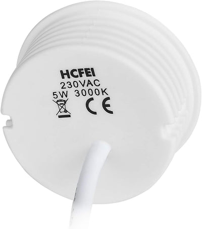 HCFEI 5x LED Modul FLAT Dimmbar 5W 230V 120° für GU10 Einbaustrahler, Warmweiss 3000K, Keramik Gehäu