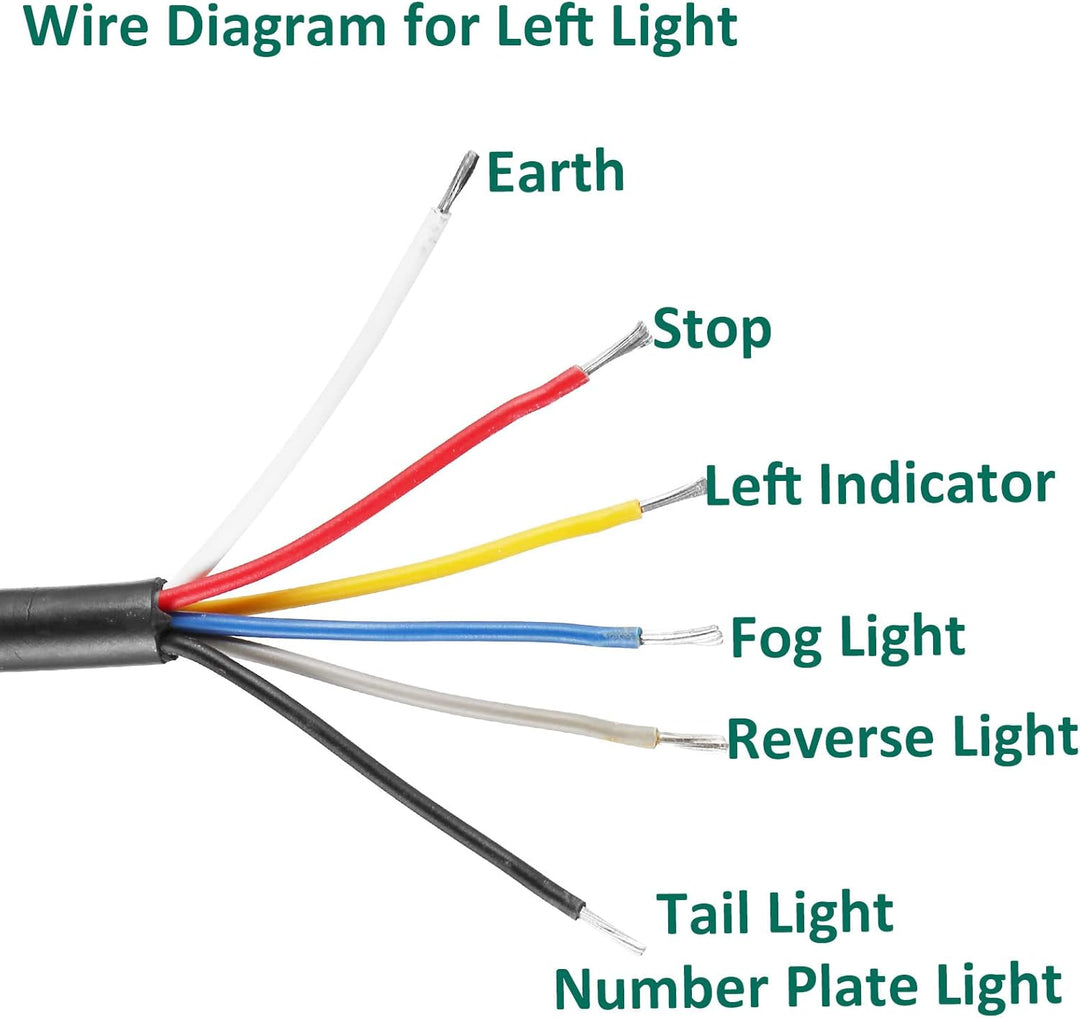 DARKGUARD Rückleuchten Satz für Anhänger Led 12/24V,7Funktion 2pcs Rücklicht Anhänger Set,mit E Prüf