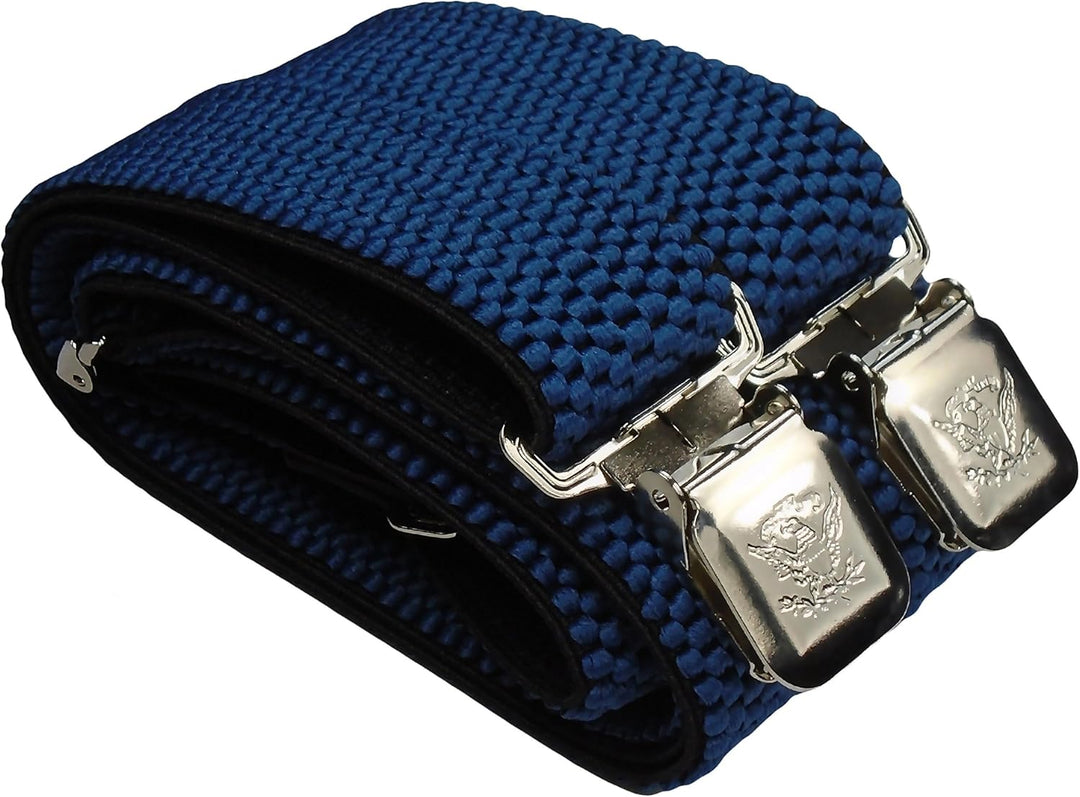 Decalen Hosenträger Herren 40 mm Breit – Elastisch, Verstellbar, X-Form mit Metall-Clips, Einheitsgr