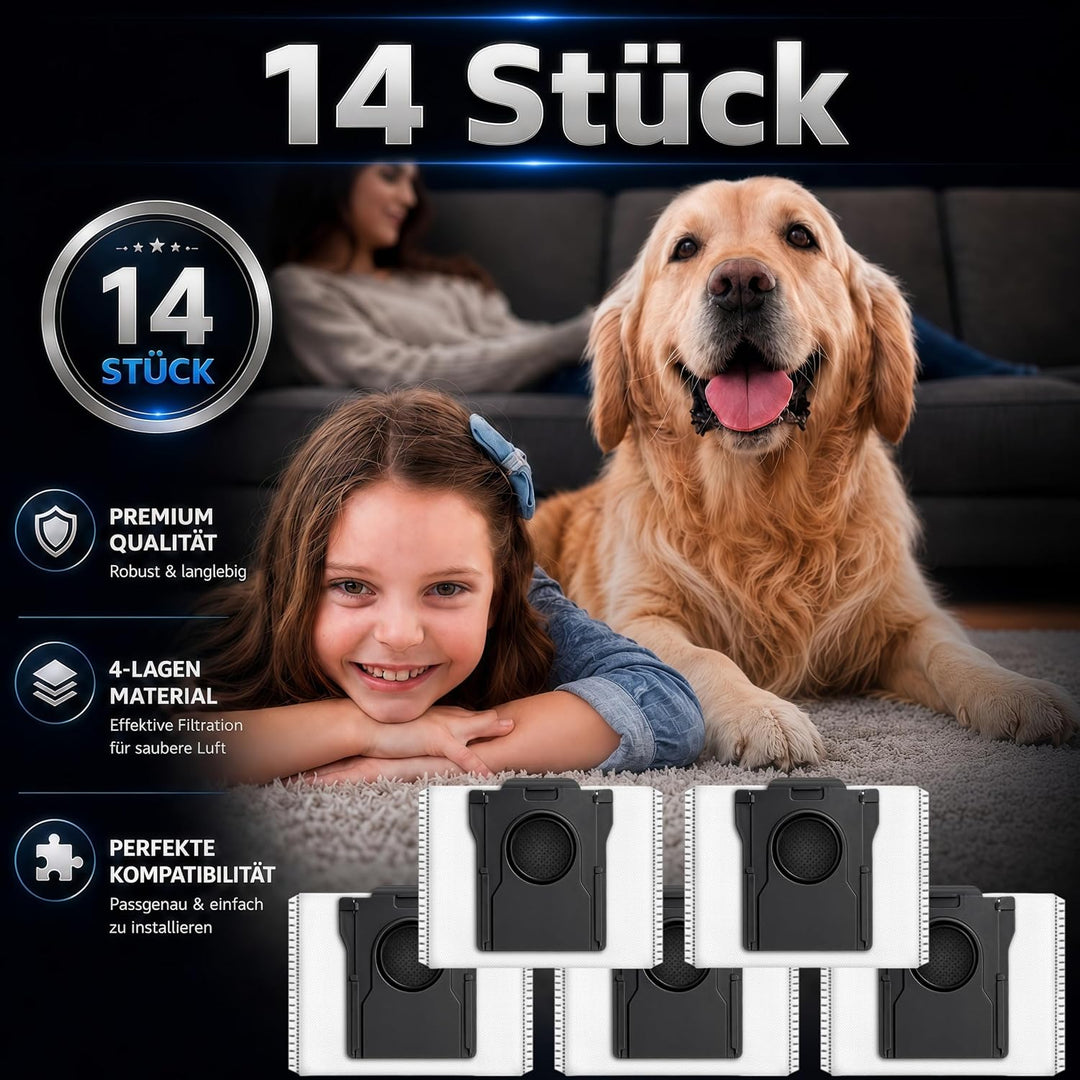 Bluearks 14 Stück Kompatibel mit Dreame D10 Plus Gen 2/L10s Ultra Gen 2/L40 Ultra /X40 Ultra Staubsa