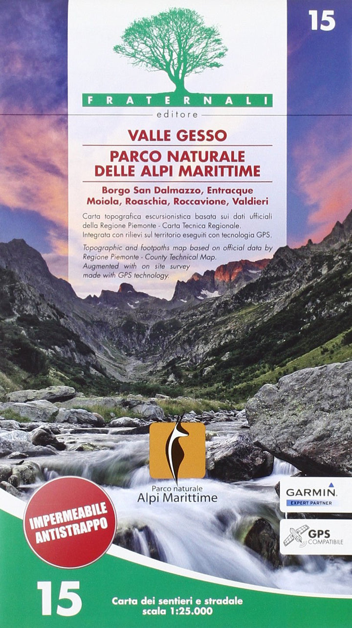 Valle Gesso - Parco naturale delle Alpi Marittime 1 : 25 000 (wandelkaart, Band 15), Karte