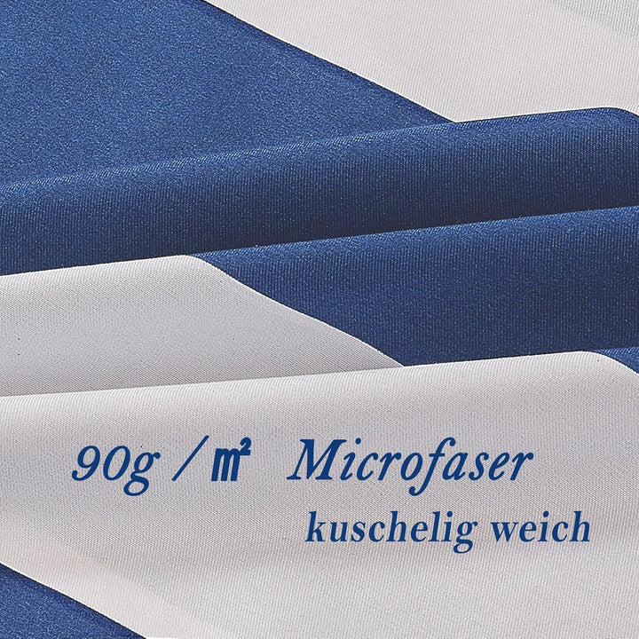 HENGWEI Blau Bettwäsche 140x200cm 2teilig Set, Extraweiches & bügelfrei Bettwäsche-Set,Mikrofaser Be