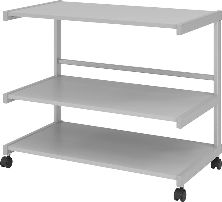 bümö Aktenwagen mit Rollen als fahrbare Ablage von Aktenordner &amp; Co in grau Aktenwagen grau, Aktenwa