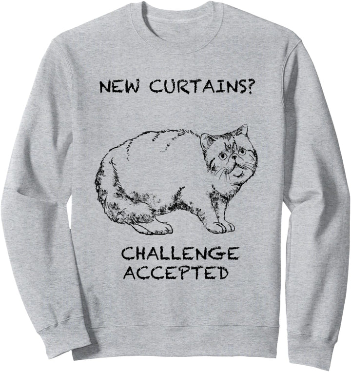 Kurzhaarkatze Lustige Katze Zitat Hand gezeichnete Kunst Sweatshirt