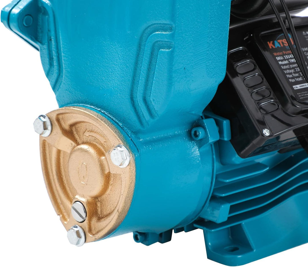 KATSU Wasserpumpe Hauswasserwerk Gartenpumpe 150W, Abschaltautomat mit einstellbarer Druckregelung,