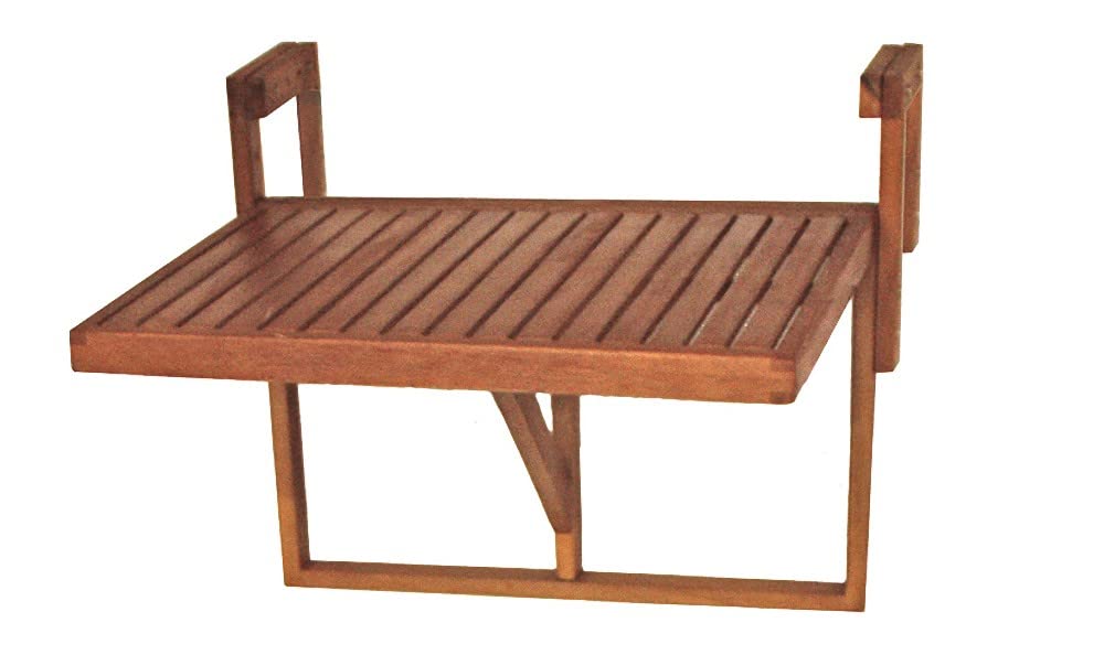 Garden Pleasure Balkon-Hängetisch Berkeley Beistelltische für den Patio, Holz, Schwarz