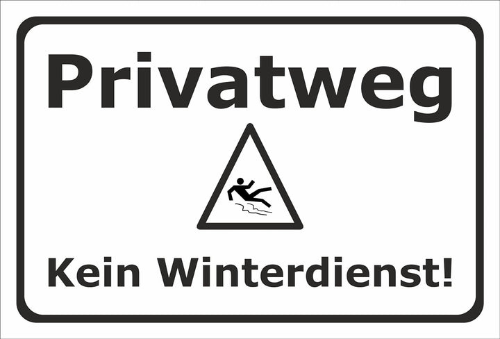 Melis Folienwerkstatt Schild Privatweg - 60x40cm - Bohrlöcher - 3mm Aluverbund – 20 VAR S00018-005-A