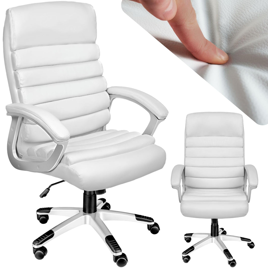 tectake® Design Bürostuhl, Schreibtischstuhl, stufenlos höhenverstellbarer Chefsessel, Arbeitsstuhl,