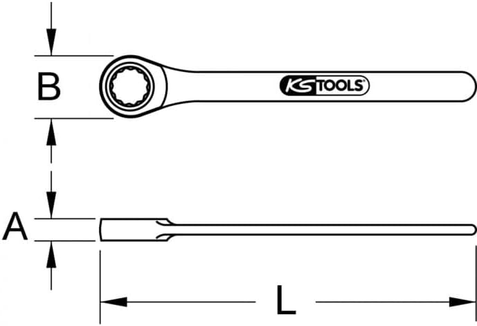 KS Tools 117.4229 Isolierter Ratschenringschlüssel, 32mm 32 mm, 32 mm