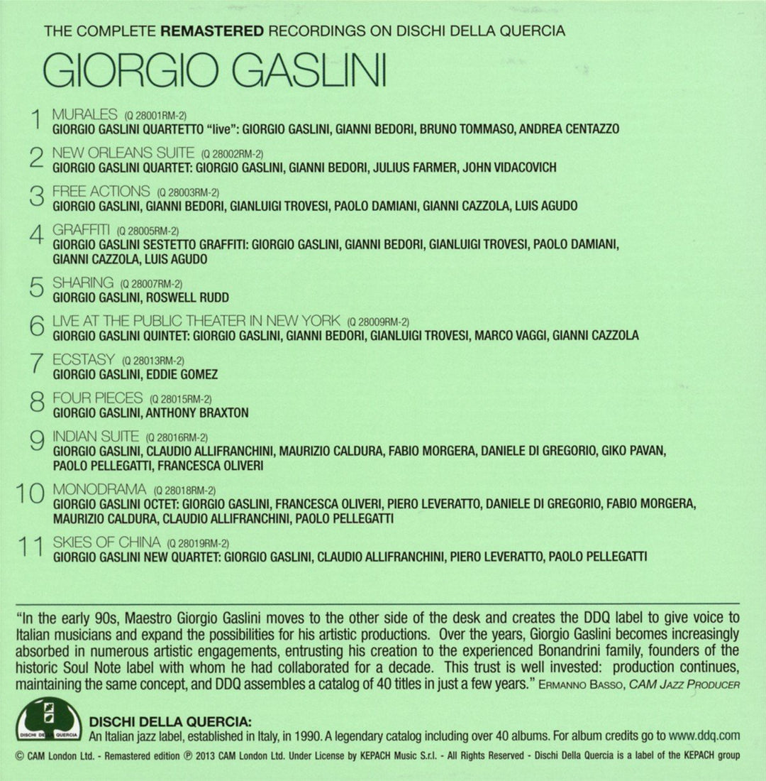 Giorgio Gaslini, Audio-CD