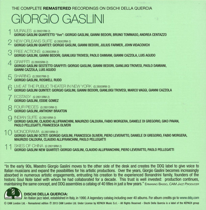 Giorgio Gaslini, Audio-CD