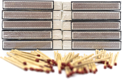 24x 55 Stück Kaminhölzer Extra Lang ca 10 cm + 1 Bildmagnet! Kaminstreichhölzer Kohleanzünder Grilla
