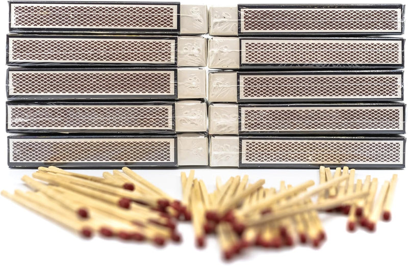 24x 55 Stück Kaminhölzer Extra Lang ca 10 cm + 1 Bildmagnet! Kaminstreichhölzer Kohleanzünder Grilla