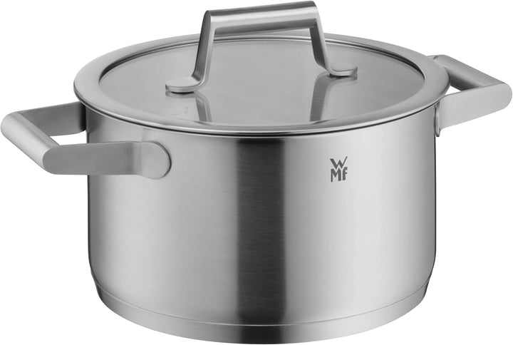 WMF Comfort Line Topfset Induktion 4-teilig, Induktions Töpfe Set, Kochtopf Set mit Glasdeckel, Crom