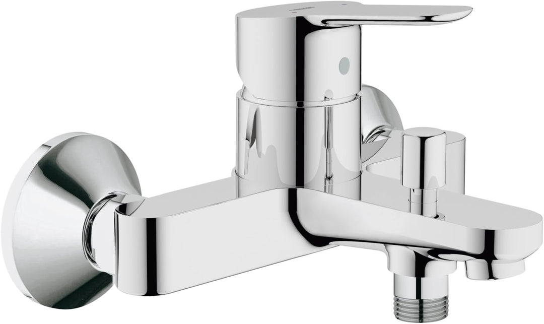 GROHE BauEdge - Badewannenarmatur (integriertes Rücklaufventil, automatische Umstellung für Badewann