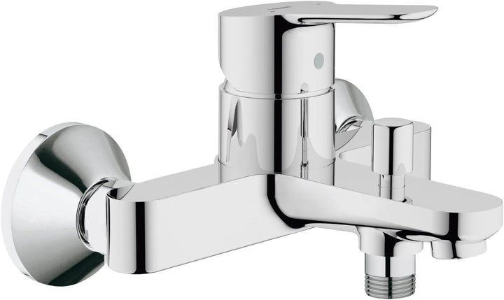 GROHE BauEdge - Badewannenarmatur (integriertes Rücklaufventil, automatische Umstellung für Badewann