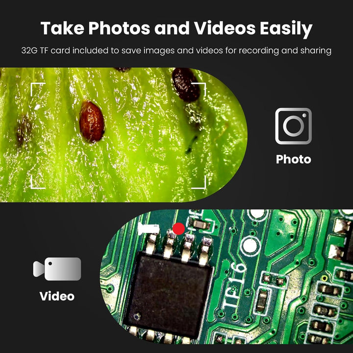 Digital Mikroskop MT2, Matatastudio 7-Zoll IPS 1080P USB Mikroskop unterstützt bis zu 1200x-Digitale
