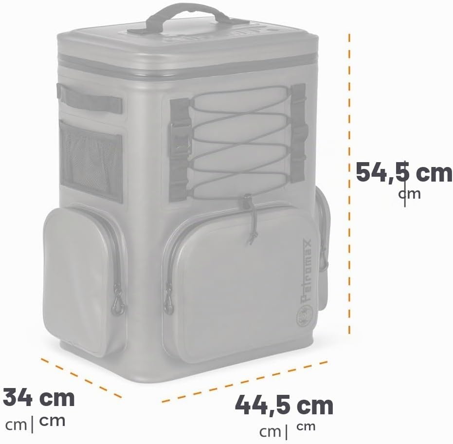 Petromax Kühlrucksack | 8 Tage Passive Kühlung ohne Strom (192 Stunden) | Rückenpolsterung | stabil