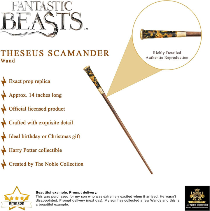 The Noble Collection Die edle Sammlung Theseus Scamander Wand (Fensterbox)