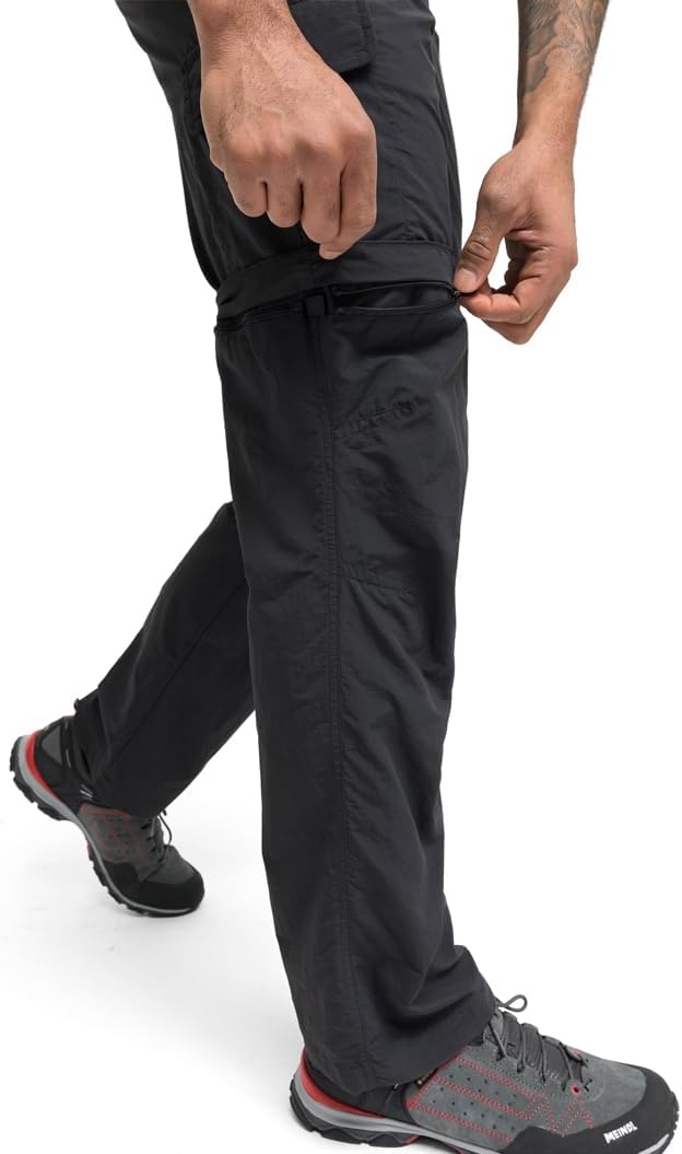 Maier Sports Herren Hose Zipp-Off Trave 48 Schwarz, 48 Schwarz