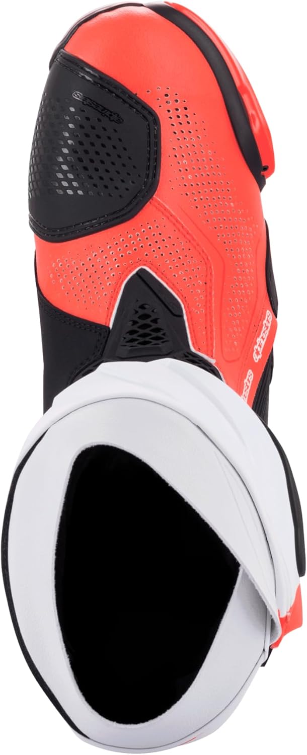 Alpinestars Herren X Tech 7 Stiefel Schwarz (Grösse 44) 44 EU Schwarz Weiss Rot Fluoreszierendes Gel