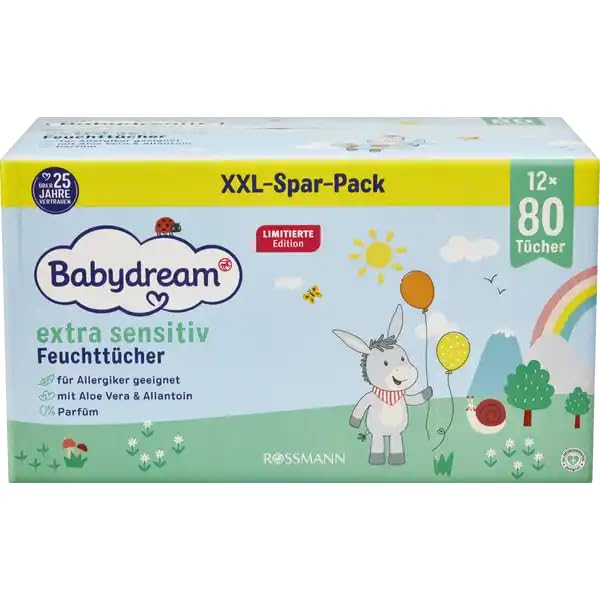 Extra Sensitiv Feuchttücher, XXL Spar-Pack, 960 Stück