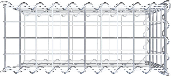 GABIONA - Gabione 50 x 50 x 20 cm - Anbau-Korb Typ 2 (ohne Stirngitter) - Verzinkter Steinkorb mit M