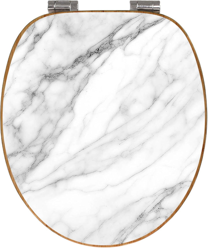 banjado Design WC Sitz Bambus Absenkautomatik 45,8x37,5cm - Toilettendeckel mit Absenkautomatik Holz