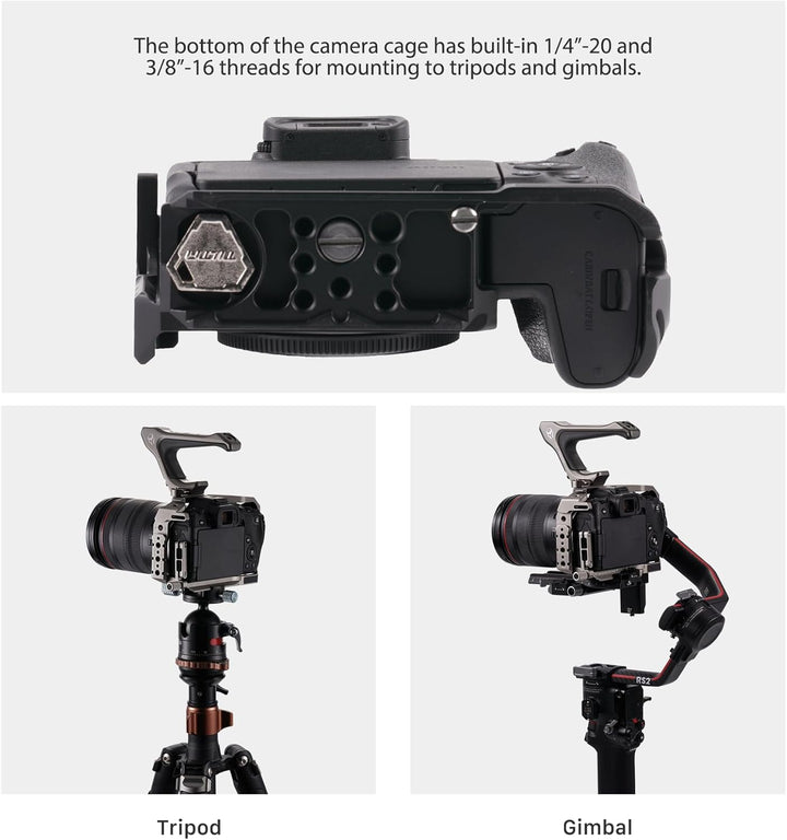 Tilta R8 Cage Full Camera Cage Compatible with Canon R8 with EF-R Mount Adapter Support,Micro HDMI a