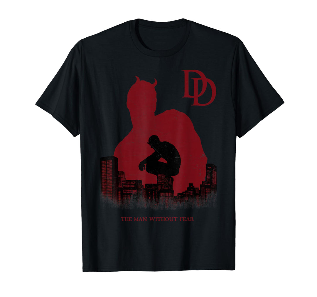 Womens Marvel Daredevil A Man Without Fear Is Broken Within T-Shirt Large Black