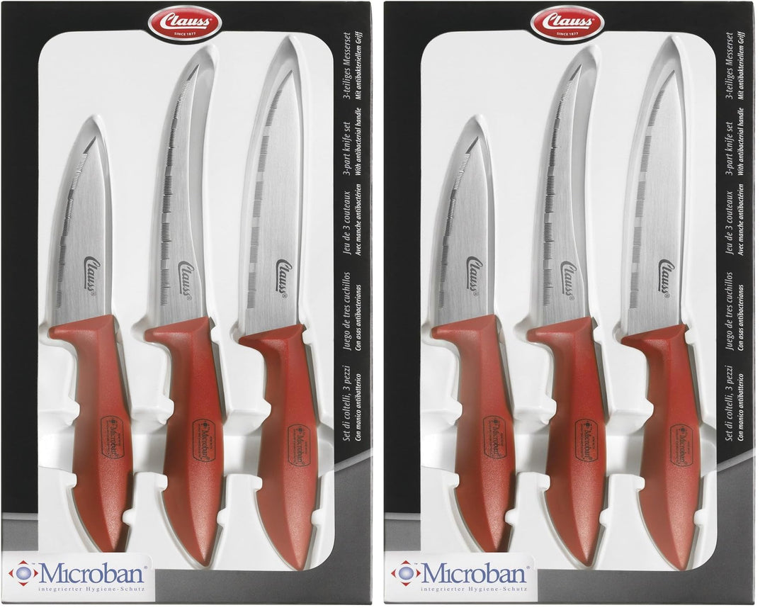 Clauss Messer Set, Grau (Packung mit 2) 14.5x28x27.5 cm (Packung mit 2), 14.5x28x27.5 cm (Packung mi