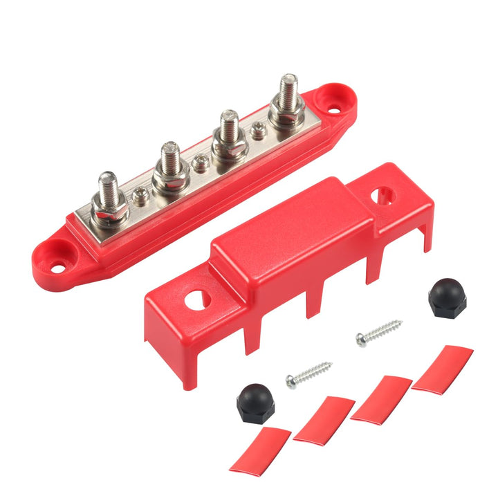 180A Sammelschiene 12V - 48V DC Sammelschiene für Geländewagen Boot Camper Verteilerblock M8 + 8X M4