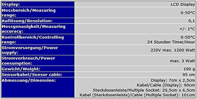 OCS.tec Digitaler Thermostat Thermo Control Zeitschaltuhr Alarm Aquarium Terrarium Reptilien Fische