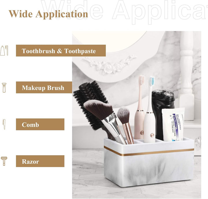 Shinowa Zahnbürstenhalter, 5 Fächer Elektrischer Zahnbürstenhalter mit Abflussloch Zahnbürstenstände