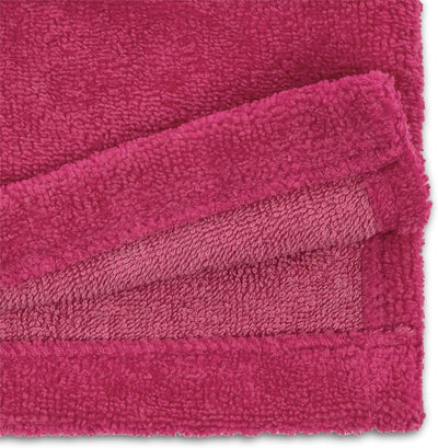 normani Kinder langarm Badeponcho - Frottee Kapuzenhandtuch für Jungen und Mädchen 0-2 Jahre Rosa, 0