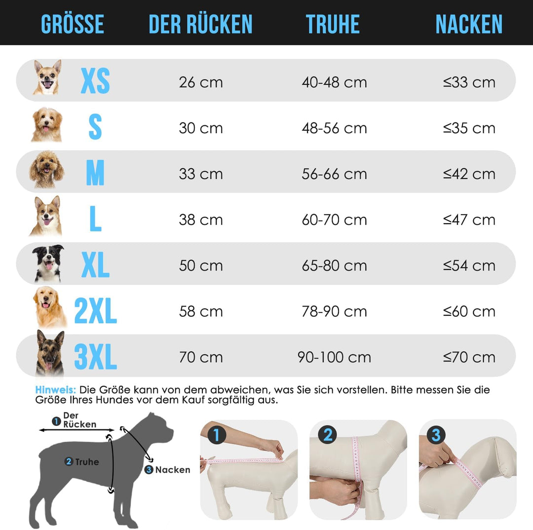 Wasserdichter Hunderegenmantel, Regenmantel für Grosse Hunde mit Kapuze und weichem Futter, Verstell