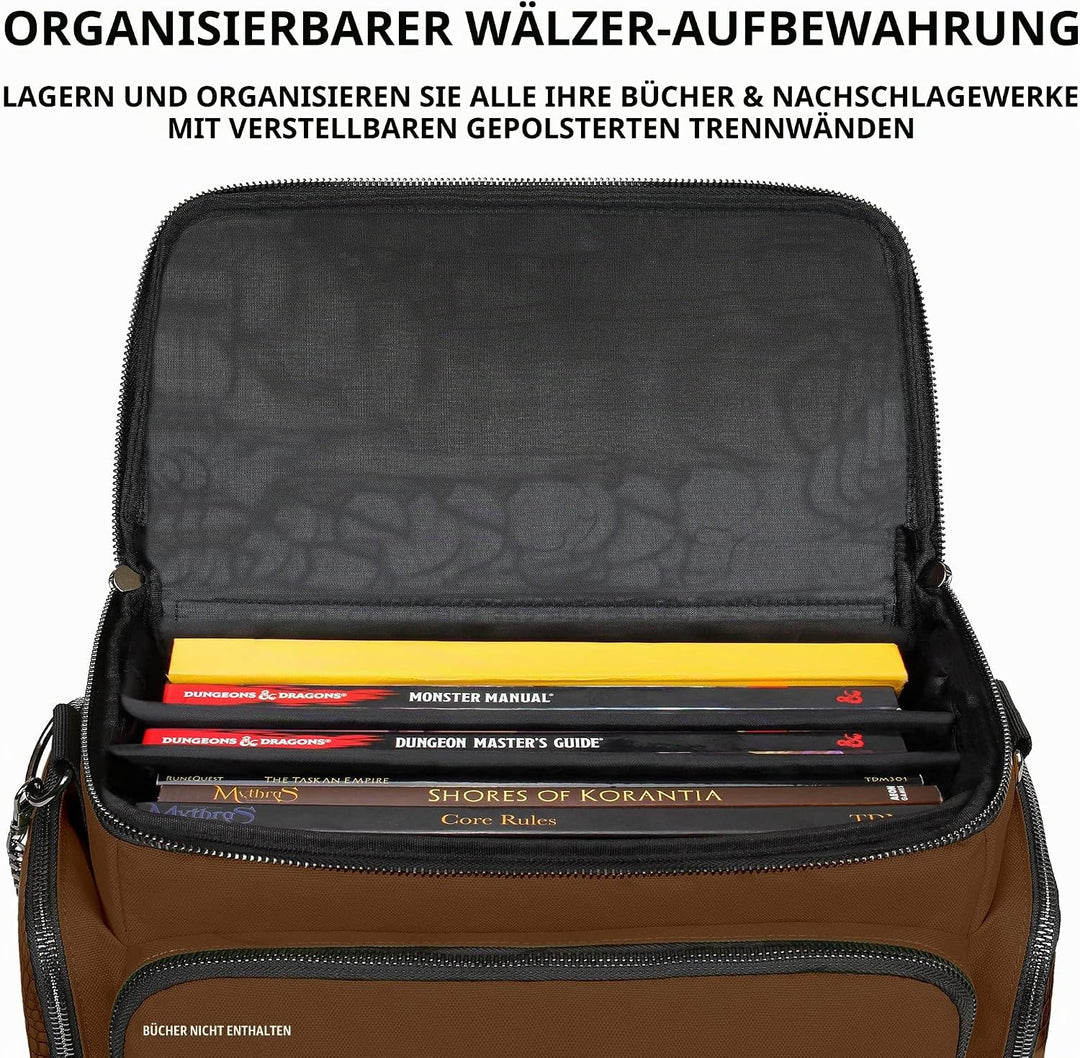 ENHANCE Tabletop RPG-Tasche des Abenteurers, Sammleredition - DND-Tasche mit Tabletop-Miniaturen-Auf