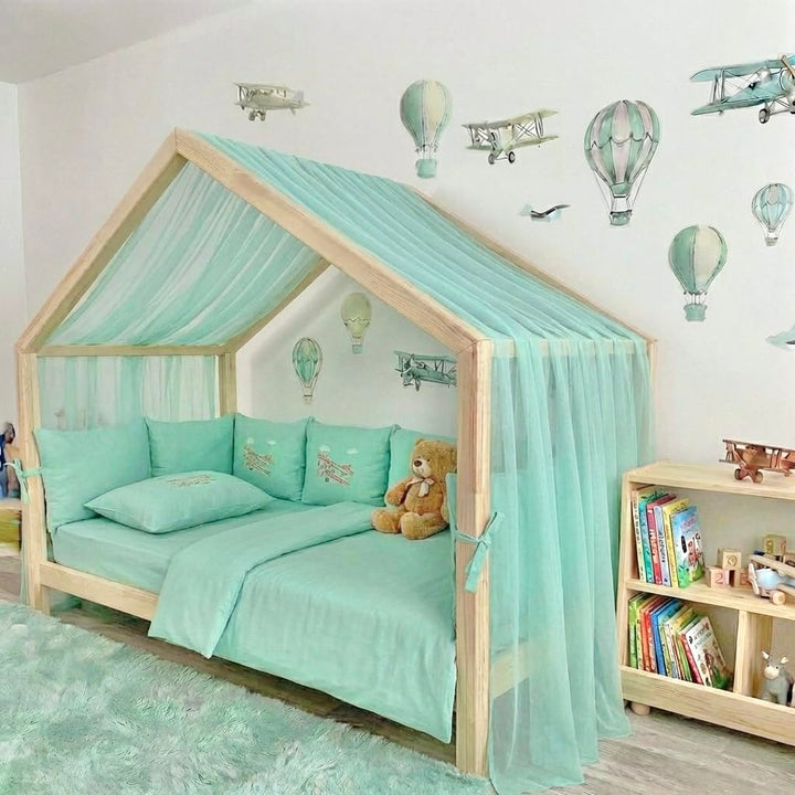 Baby Fancyroom Hausbett Himmel aus Tüll, Handgefertigt, Gekräuselt, Baldachin, Betthimmel für Kinder
