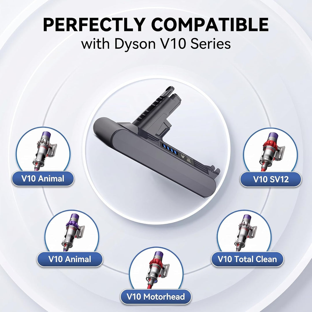 Morpilot 8000mAh Akku für Dyson V10 SV12, Ersatzakku für V10 Absolute Animal Motorhead Fluffy Extra
