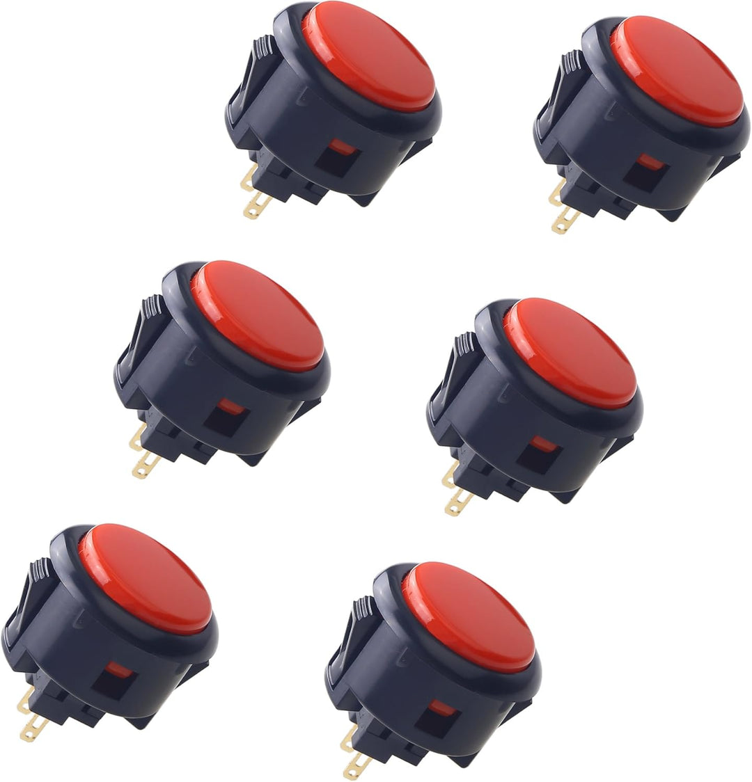 Sanwa 6 Stück OBSF-30 Original Druckknopf 30 mm – für Arcade Jamma Videospiel &amp; Arcade Joystick Spie