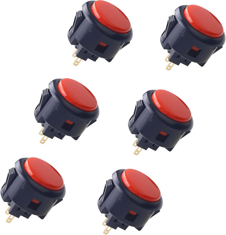 Sanwa 6 Stück OBSF-30 Original Druckknopf 30 mm – für Arcade Jamma Videospiel &amp; Arcade Joystick Spie