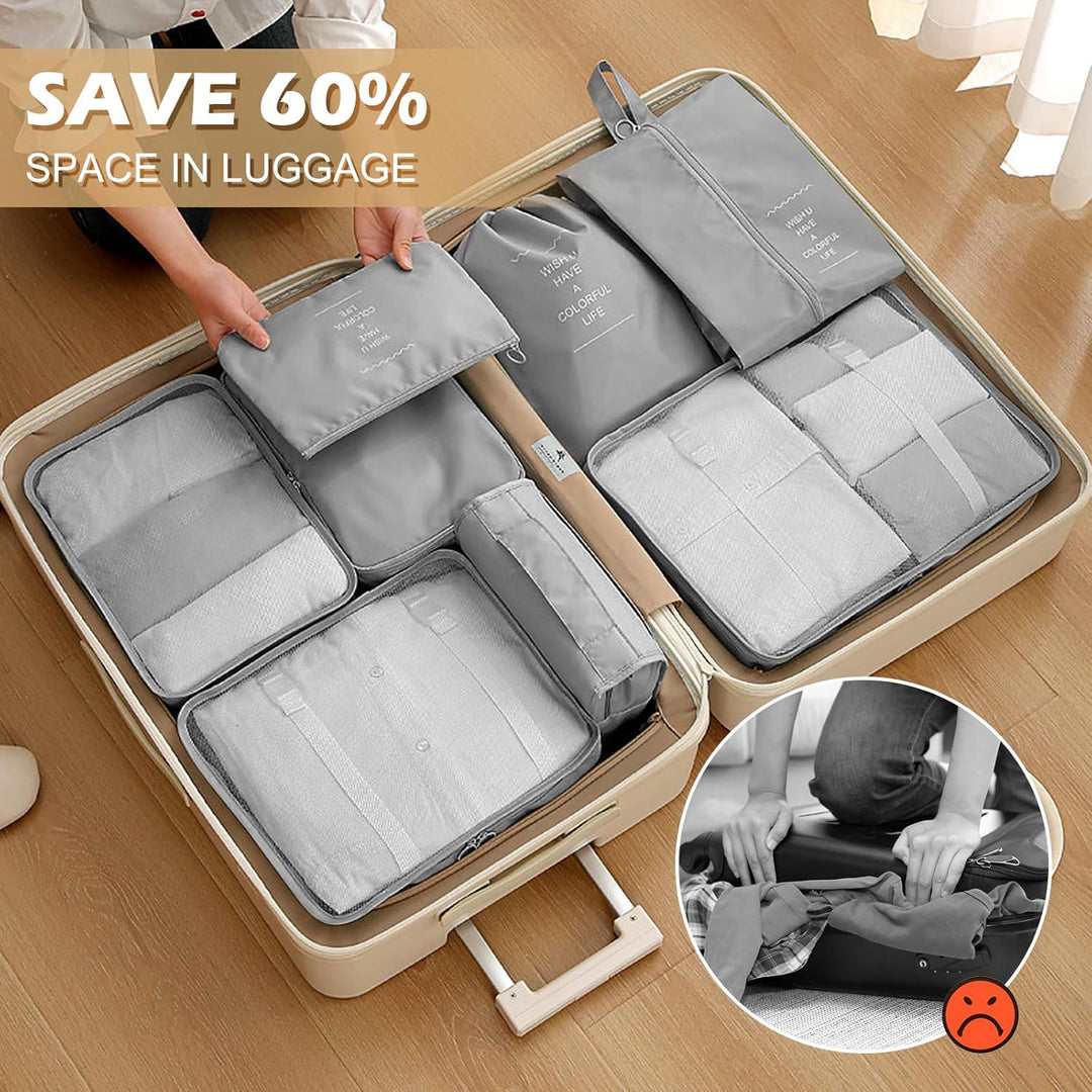 Koffer Organizer Set 13-teilig, Wasserdicht Packing Cubes, Multifunktionale Travel Packwürfel, Koffe