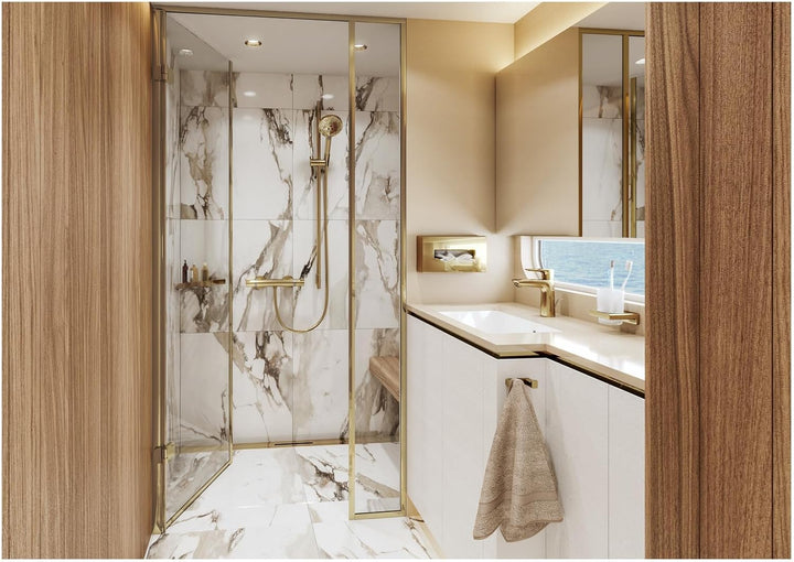hansgrohe Kosmetiktuchox AddStoris, Taschentuchbox, Polished Gold Optic Polished Gold Optik, Polishe