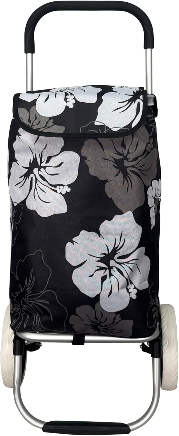 Alu Trolley Einkaufstrolley Tasche Einskaufsroller Einkaufswagen (Schwarz), Schwarz