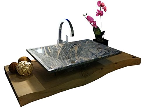 Waschbecken aus Naturstein, Granit, Model Havanna, Juparana, 60x40cm